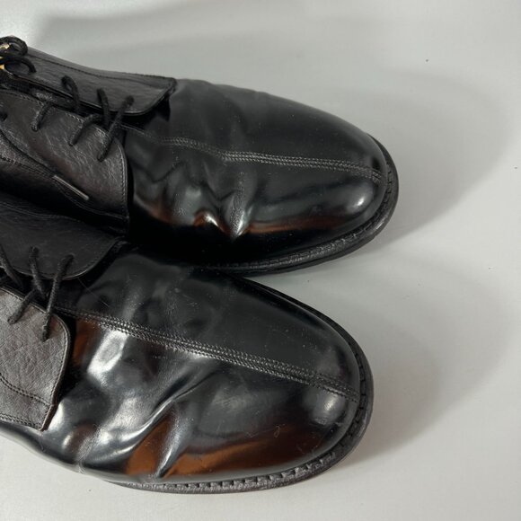 Tauer & Johnson Two-tone Black Leather Men's Derby Dress Shoes, Size 12 E - Picture 10 of 14